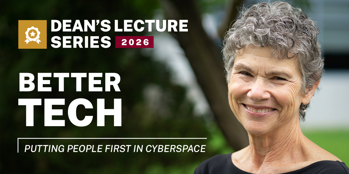 Announcement of Dean's Lecture with Fran Berman